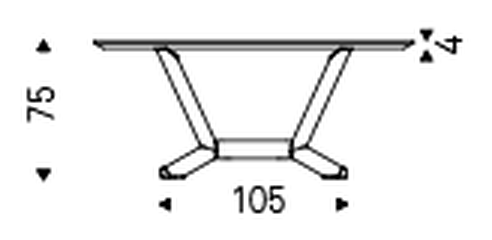Planer Wood Dining Table by Cattelan Italia, size drawing 1