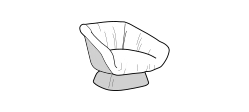 Hall Armchair by Ditre Italia, size drawing: Armchair mix