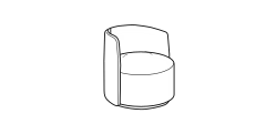 Chloé Armchair by Ditre Italia, size drawing: Armchair