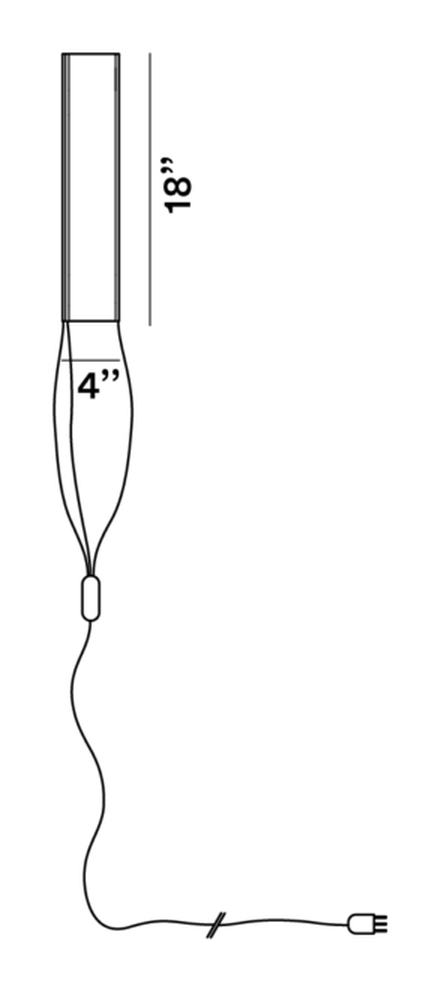 Intervallo Wall Lamp by Foscarini, size drawing