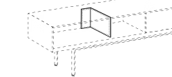 Eric Sideboard by Ditre Italia, size drawing: Separé for low open compartment upholstered in recycled bonded leather
