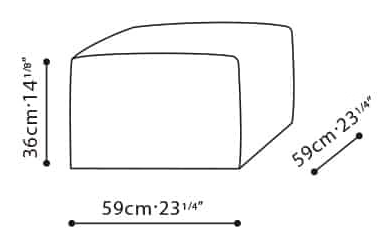 Blend Coffee Table by Camerich, size drawing: C02G0403