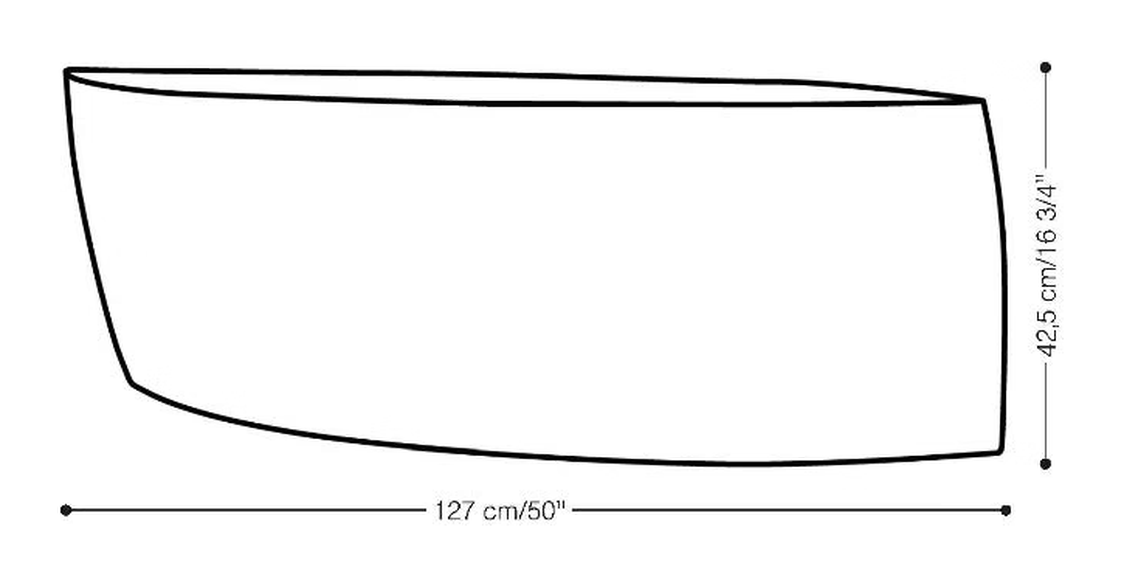 Gehry Bench by Heller, size drawing 1