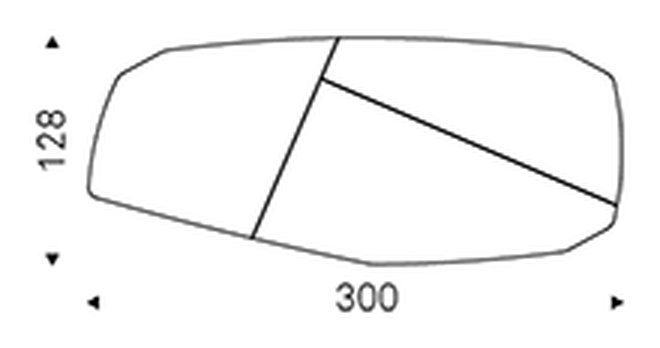 Senator Wood Dining Table by Cattelan Italia, size drawing 2