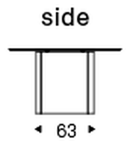 Papel 3.5 Glass Dining Table by Cattelan Italia, size drawing 2