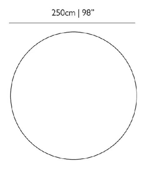 Aqua Flora Carpet by Moooi, size drawing: Round 250