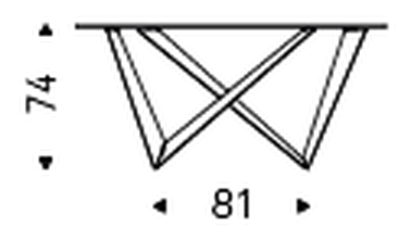 Westin Console Table by Cattelan Italia, size drawing 1