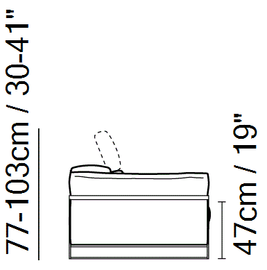 Fidelio Sectional by Natuzzi Italia, size drawing