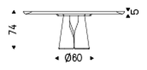 Giano Keramik Premium Dining Table by Cattelan Italia, size drawing 1