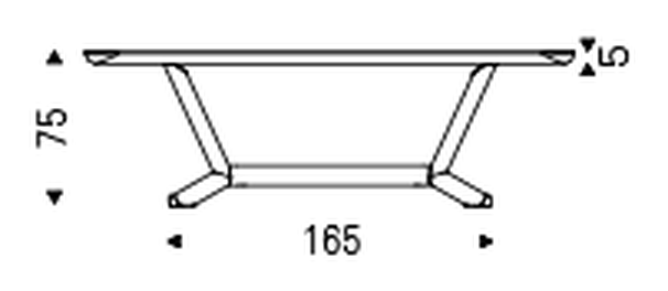 Planer Keramik Premium Dining Table by Cattelan Italia, size drawing 3