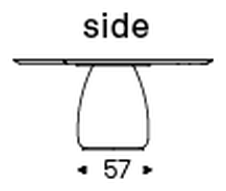 Botero Ker-Wood Round Dining Table by Cattelan Italia, size drawing 2