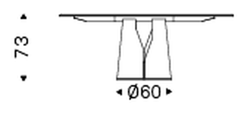 Giano Crystalart Dining Table by Cattelan Italia, size drawing 1