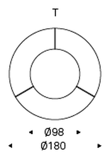 Botero Ker-Wood Round Dining Table by Cattelan Italia, size drawing 6