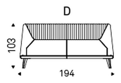 Amadeus Upholstered Bed by Cattelan Italia, size drawing 6