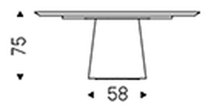 Rado Ker-Wood Round Dining Table by Cattelan Italia, size drawing 1