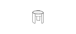 Mekki Coffee Table by Ditre Italia, size drawing: Diam.50 cm side table with glass top