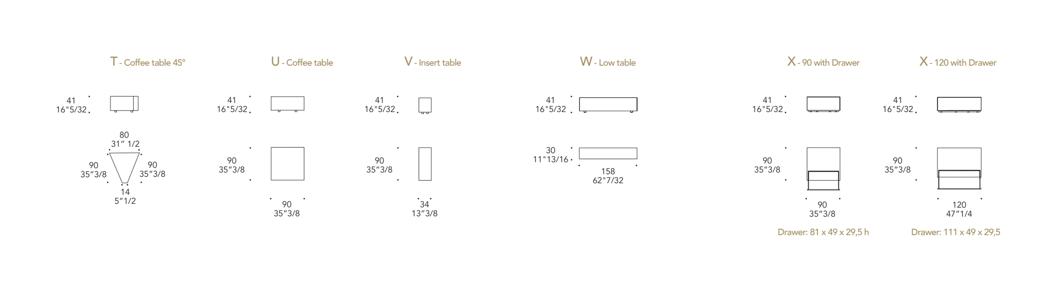 Adone Sofa by Reflex, size drawing 6