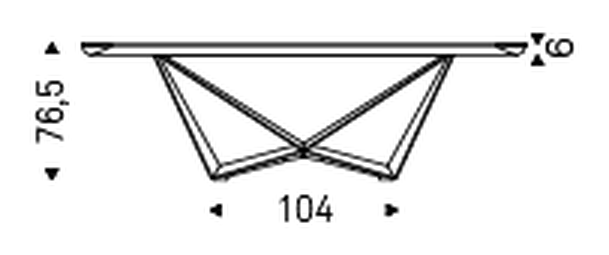 Skorpio Keramik Premium Dining Table by Cattelan Italia, size drawing 5