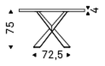 Terminal Console Table by Cattelan Italia, size drawing 1