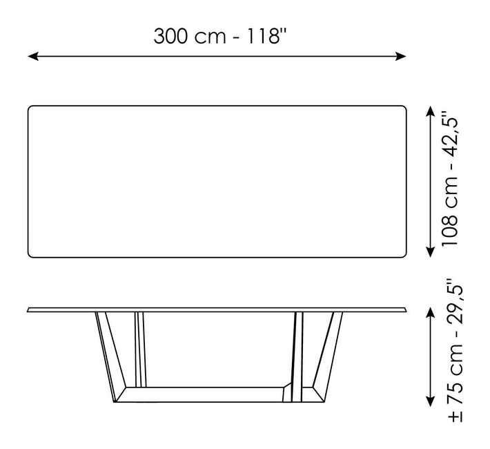 Art Extendable Table by Bonaldo, size drawing 6