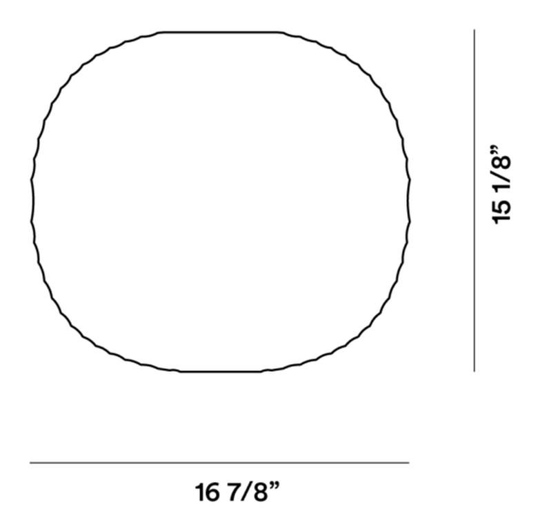 Gem Ceiling Lamp by Foscarini, size drawing