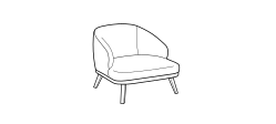 St. Tropez Armchair by Ditre Italia, size drawing: Armchair