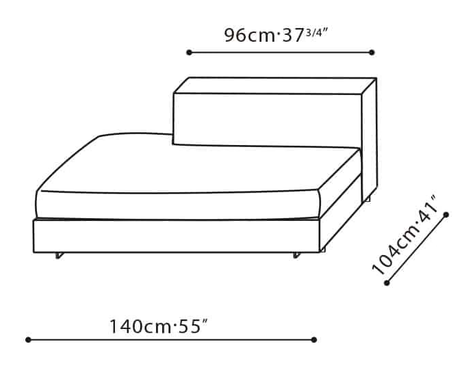 Clouds Sofa by Camerich, size drawing: C0102208