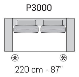 Kuba Plain Sofa by Nicoline, size drawing 5