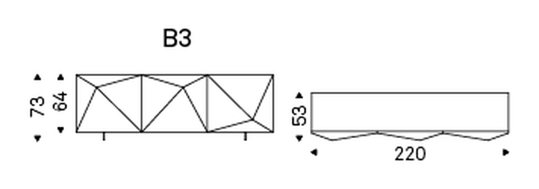 Kayak Sideboard by Cattelan Italia, size drawing 4
