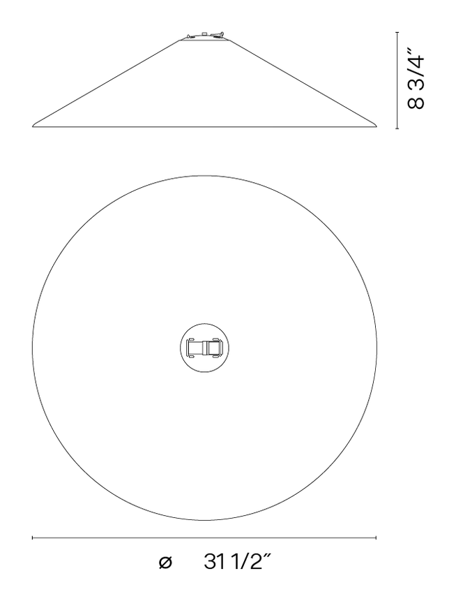 Plusminus Lighting System by Vibia, size drawing: Model 6245