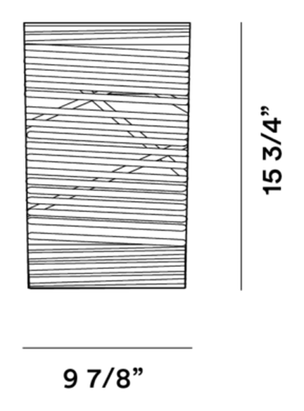 Tress Wall Lamp by Foscarini, size drawing: Tress Piccola