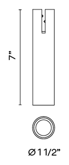 Bind Track Lighting System by Vibia, size drawing: Models 6520, 6524, 6528