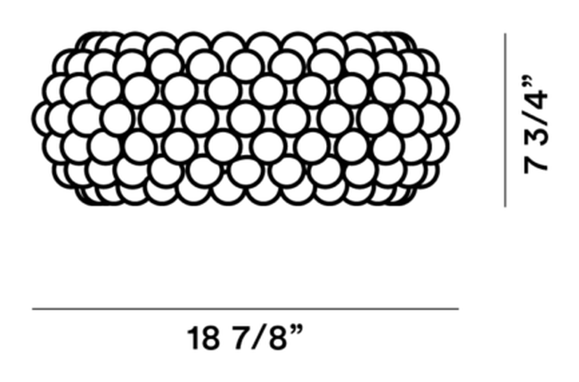 Caboche Plus Wall Lamp by Foscarini, size drawing: Caboche Plus Media