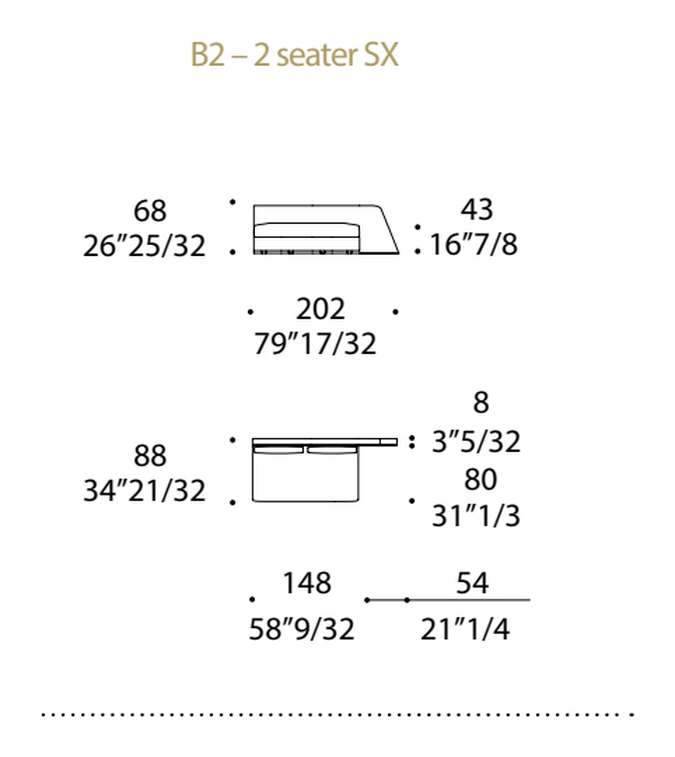 Stratum Sofa by Reflex, size drawing 8