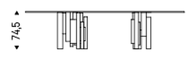 Skyline Keramik Dining Table by Cattelan Italia, size drawing 4