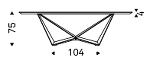 Skorpio Wood Dining Table by Cattelan Italia, size drawing 8
