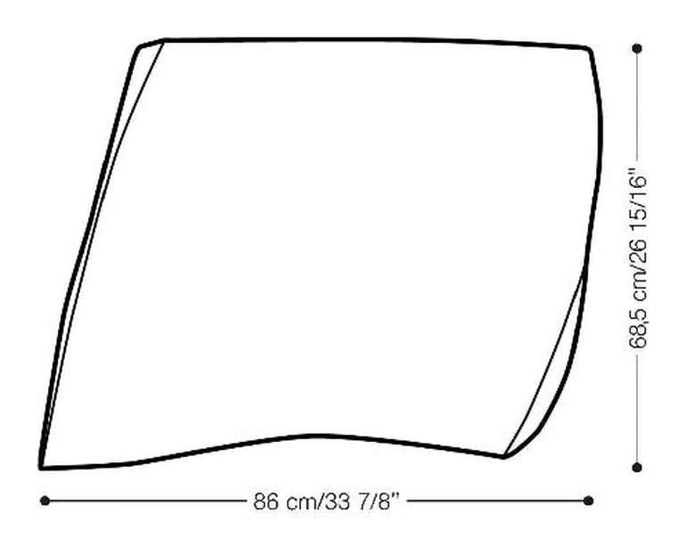 Gehry Easy Chair by Heller, size drawing 2