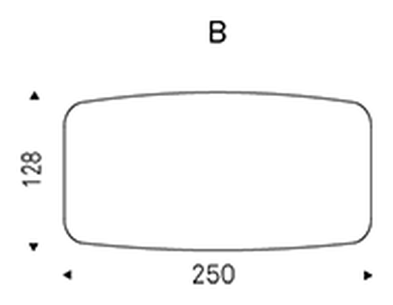 Scott Wood Dining Table by Cattelan Italia, size drawing 2