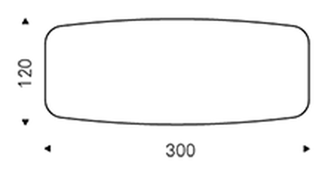 Mad Max Keramik Dining Table by Cattelan Italia, size drawing 6