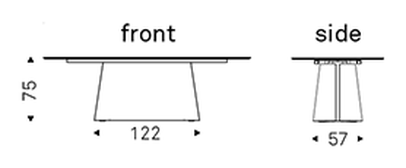 Napoleon Keramik Dining Table by Cattelan Italia, size drawing 6