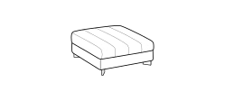 Luvon Sofa by Ditre Italia, size drawing: Central element base