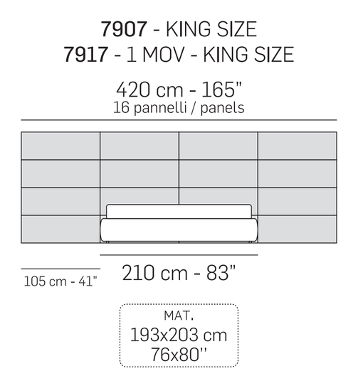 Dalia Bed by Nicoline, size drawing 2