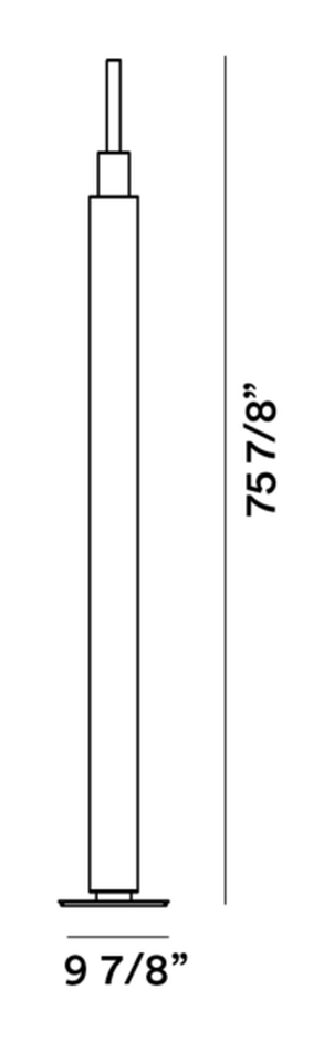 Uptown Floor Lamp by Foscarini, size drawing