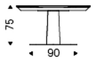 Linus Keramik Drive Extendable Dining Table by Cattelan Italia, size drawing 1