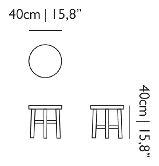 Common Comrades Side Table by Moooi, size drawing: Scholar
