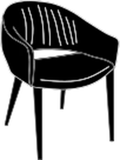 Nova Dining Chair by Bontempi, size drawing: 35.15 · 35.17