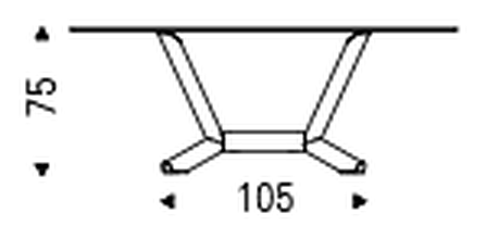Planer Keramik Dining Table by Cattelan Italia, size drawing 5