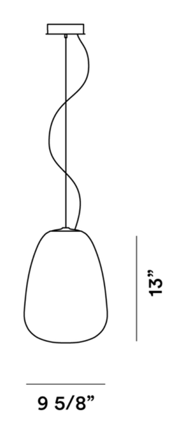 Rituals 1 Pendant Lamp by Foscarini, size drawing