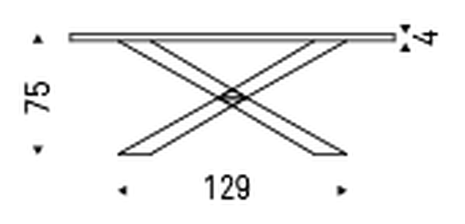 Spyder Wood Dining Table by Cattelan Italia, size drawing 1