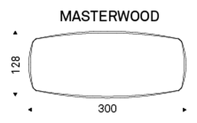Planer Wood Dining Table by Cattelan Italia, size drawing 8